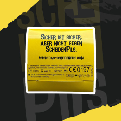 3er Set Kondome "Gegen Scheidenpils"