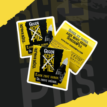 3er Set Kondome "Gegen Scheidenpils"