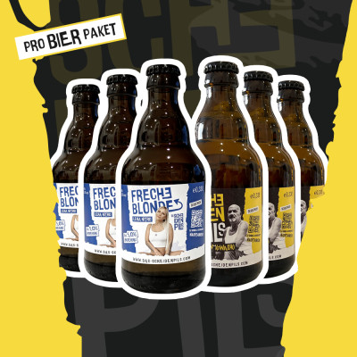 6er Pro-BIER-Paket + 1 XMAS BECHER - ScheidenPils & Freche Blonde