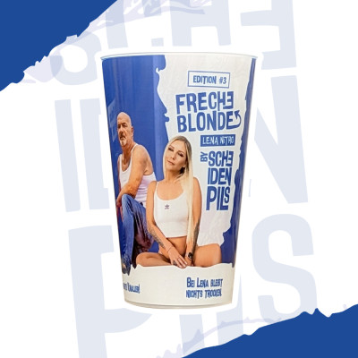 4er Freche Blonde Becherset + 1 Becher GRATIS